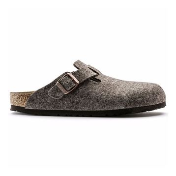 Birkenstock Boston Wool Felt 160583 Cacao Kahverengi Yün Unisex Kapalı Terlik