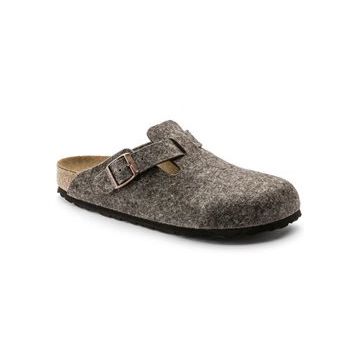 Birkenstock Boston Wool Felt 160583 Cacao Kahverengi Yün Unisex Kapalı Terlik