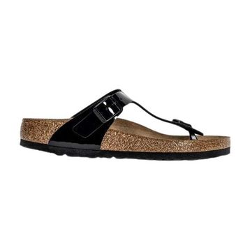 Birkenstock Gizeh BF Patent 043661 Black Siyah Rugan Birko-Flor Kadın Parmak Arası Terlik