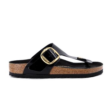 Birkenstock Gizeh Big Buckle 1021467 High Shine Black Siyah Kadın Parmak Arası Terlik