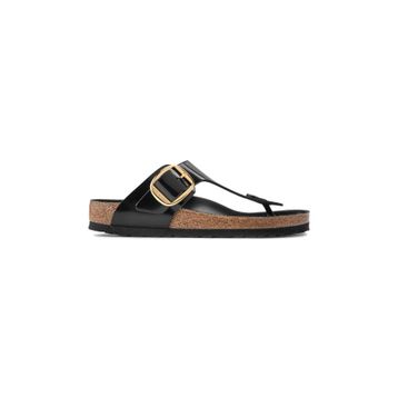 Birkenstock Gizeh Big Buckle 1021467 High Shine Black Siyah Kadın Parmak Arası Terlik