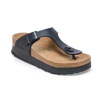 Birkenstock Gizeh Platform Flex BF Vegan 1027367 Black Siyah Kadın Parmak Arası Terlik