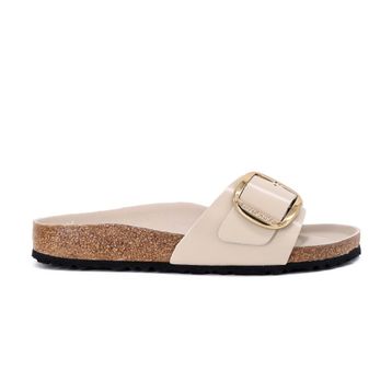 Birkenstock Madrid Big Buckle 1031823 High-Shine Oyster Bej Kadın Terlik