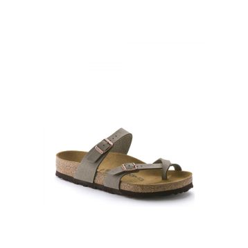 Birkenstock Mayari BF Nubuk 071071 Taş Gri Unisex Terlik