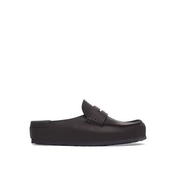 Birkenstock Naples Wrapped Yağlı Deri 1029694 Siyah Unisex Terlik
