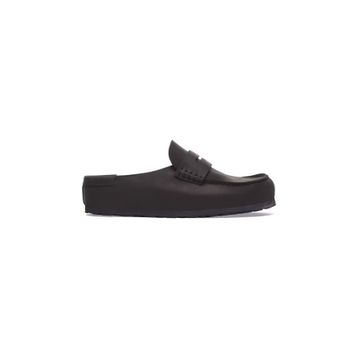 Birkenstock Naples Wrapped Yağlı Deri 1029694 Siyah Unisex Terlik