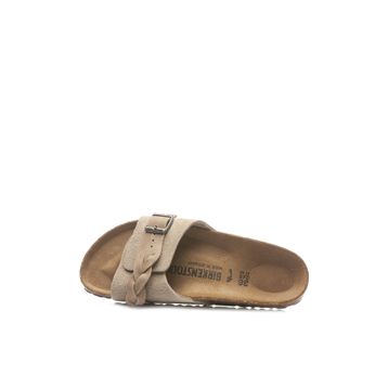 Birkenstock Oita Braided Süet Deri 1026730 Mink Kahverengi Kadın Terlik