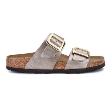 Birkenstock Sydney Cushion Buckle BF Graceful 1029372 Graceful Taupe Vizon Kadın Terlik