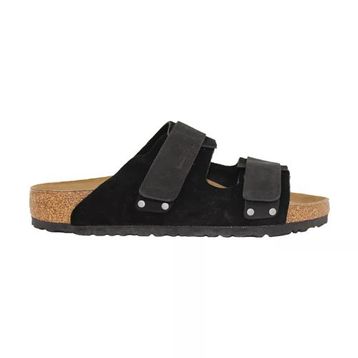 Birkenstock Uji 1024810 Black Siyah Süet Nubuk Deri Unisex Terlik