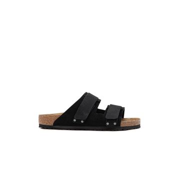 Birkenstock Uji 1024810 Black Siyah Süet Nubuk Deri Unisex Terlik