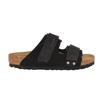 Birkenstock Uji 1024810 Black Siyah Süet Nubuk Deri Unisex Terlik