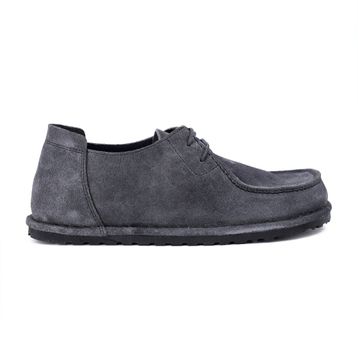 Birkenstock Utti Lace 1032685 Charcoal Antrasit Süet Deri Unisex Günlük Ayakkabı