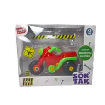 Birlik Toys Kutulu Sürtmeli Sök Tak 14 cm Oyuncak Motorsiklet