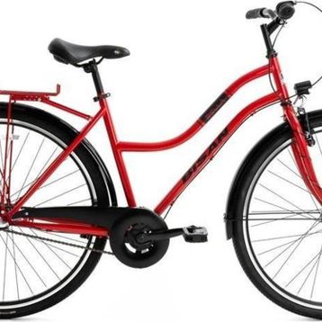 Bisan Bella 42 cm V 26 Jant 3 Vites Kırmızı Siyah Kadın Şehir Bisikleti