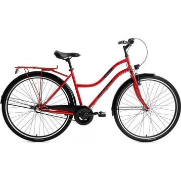 Bisan Bella 46 cm V 28 Jant 3 Vites Kırmızı Siyah Kadın Şehir Bisikleti