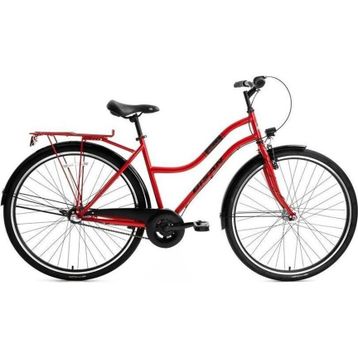 Bisan Bella 46 cm V 28 Jant 3 Vites Kırmızı Siyah Kadın Şehir Bisikleti