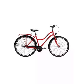 Bisan Bella 46 cm V 28 Jant 3 Vites Kırmızı Siyah Kadın Şehir Bisikleti
