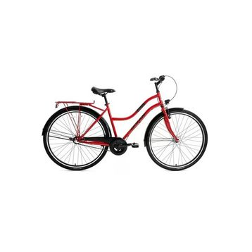 Bisan Bella 46 cm V 28 Jant 3 Vites Kırmızı Siyah Kadın Şehir Bisikleti