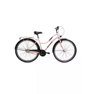 Bisan Bella 46 cm V 28 Jant 3 Vites Pudra Pembe Siyah Kadın Şehir Bisikleti