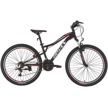Bisan Buffalo 35 cm V 26 Jant 21 Vites Mat Siyah Kırmızı Dağ Bisikleti