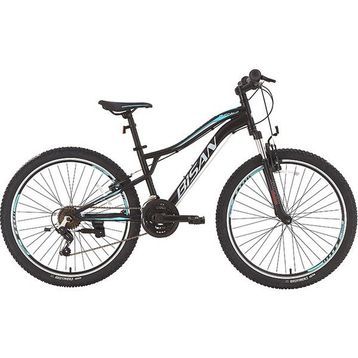 Bisan Buffalo 37 cm V 27.5 Jant 21 Vites Mat Siyah Mavi Dağ Bisikleti