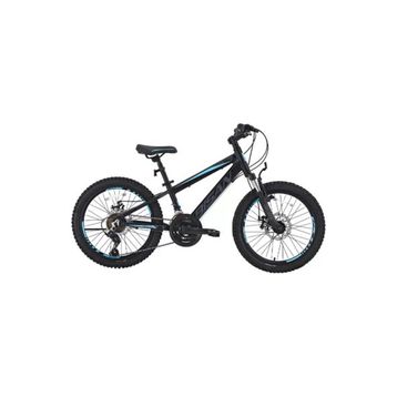 Bisan Cooper 30 cm HD 24 Jant 21 Vites Mat Siyah Mavi Çocuk Bisikleti