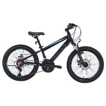 Bisan Cooper 30 cm HD 24 Jant 21 Vites Mat Siyah Mavi Çocuk Bisikleti