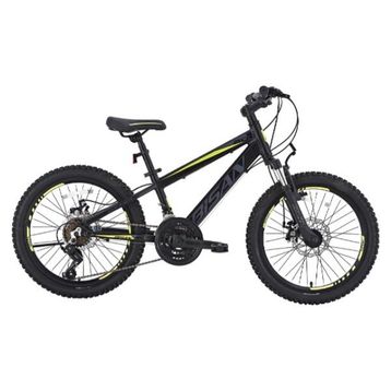 Bisan Cooper 30 cm MD 24 Jant 21 Vites Mat Siyah Sarı Çocuk Bisikleti