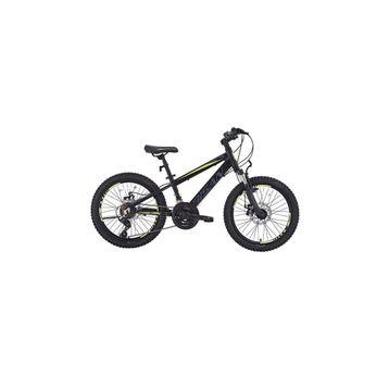 Bisan Cooper 30 cm MD 24 Jant 21 Vites Mat Siyah Sarı Çocuk Bisikleti