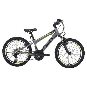 Bisan Cooper 30 cm V 24 Jant 21 Vites Füme Siyah Sarı Çocuk Bisikleti