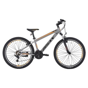 Bisan Cooper 37 cm V 27.5 Jant 21 Vites Açık Gri Siyah Turuncu Dağ Bisikleti