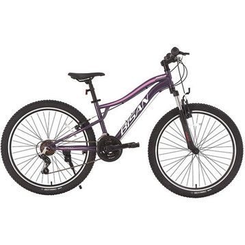 Bisan Gazelle 37 cm V 27.5 Jant 21 Vites Metalik Mor Açık Pembe Dağ Bisikleti