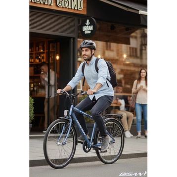 Bisan Hero 36 cm V 24 Jant 3 Vites Metalik Mavi Erkek Şehir Bisikleti