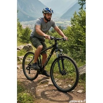 Bisan MTX 7100 43 cm V 27.5 Jant 21 Vites Mat Siyah Krom Erkek Dağ Bisikleti