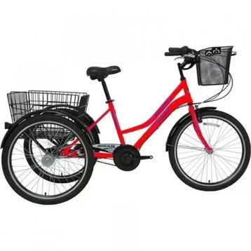 Bisan Porter 39 cm V 24 Jant 3 Vites Kırmızı Siyah Üç Tekerli Bisiklet