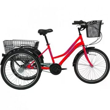 Bisan Porter 39 cm V 24 Jant 3 Vites Kırmızı Siyah Üç Tekerli Bisiklet