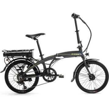 Bisan Prime 32 cm V 20 Jant 7 Vites Mat Gri Sarı Katlanır Elektrikli Bisiklet