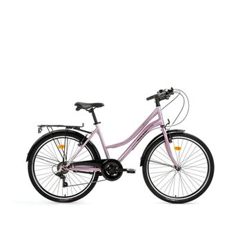 Bisan Smile Pudra Pembe Siyah 44 cm V 28 Jant 7 Vites Şehir Bisikleti