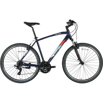 Bisan TRX 8100-23 46 cm V 28 Jant 21 Vites Mat Siyah Mavi Erkek Şehir Bisikleti