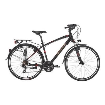 Bisan TRX 8100 City 460 cm V 28 Jant 21 Vites Mat Siyah Kırmızı Erkek Şehir Bisikleti
