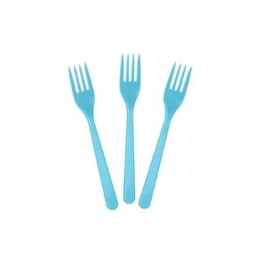 Bisepetim 25 Adet Açık Mavi Lüks Plastik Çatal