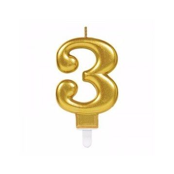 Bisepetim 3 Rakam Gold Renk Mum