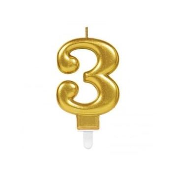 Bisepetim 3 Rakam Gold Renk Mum