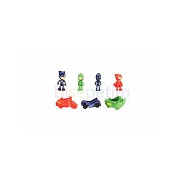 Bisepetim 4 Karakter 3 Arabalı PJ Masks Figürleri