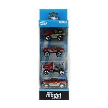 Bisepetim 4'lü Die Cast İtfaiye Oyun Seti
