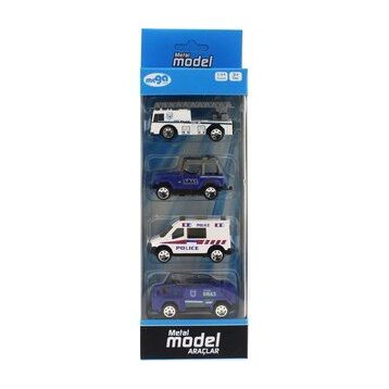 Bisepetim 4'lü Die Cast Polis Oyun Seti