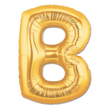 Bisepetim B Harf Folyo Altın Renk 40 inç Balon