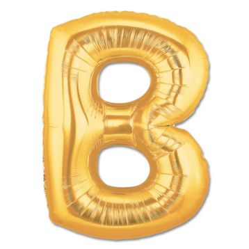 Bisepetim B Harf Folyo Altın Renk 40 inç Balon