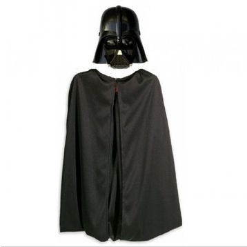 Bisepetim Çocuk Boy Yıldız Savaşları Darth Vadet Maskesi ve Siyah 90 cm Pelerin Seti