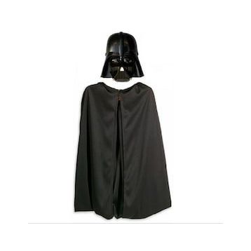 Bisepetim Çocuk Boy Yıldız Savaşları Darth Vadet Maskesi ve Siyah 90 cm Pelerin Seti